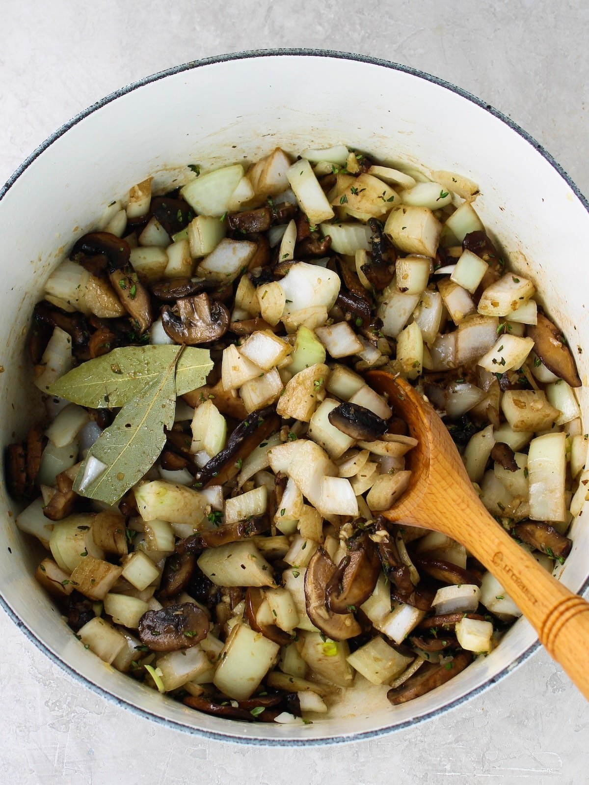 Onions, Mushrooms, garlic cooking.