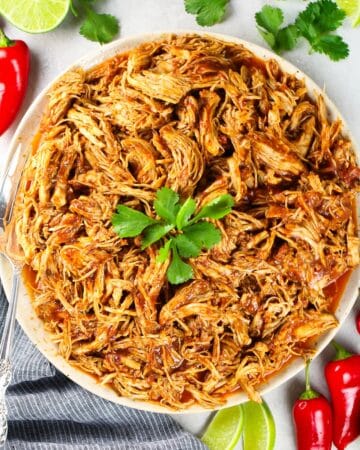 1200x1200 Shredded Mexican Chicken on a plate.