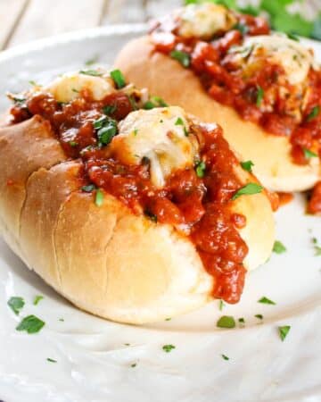 1200x12000 photo of Italian meatball subs.