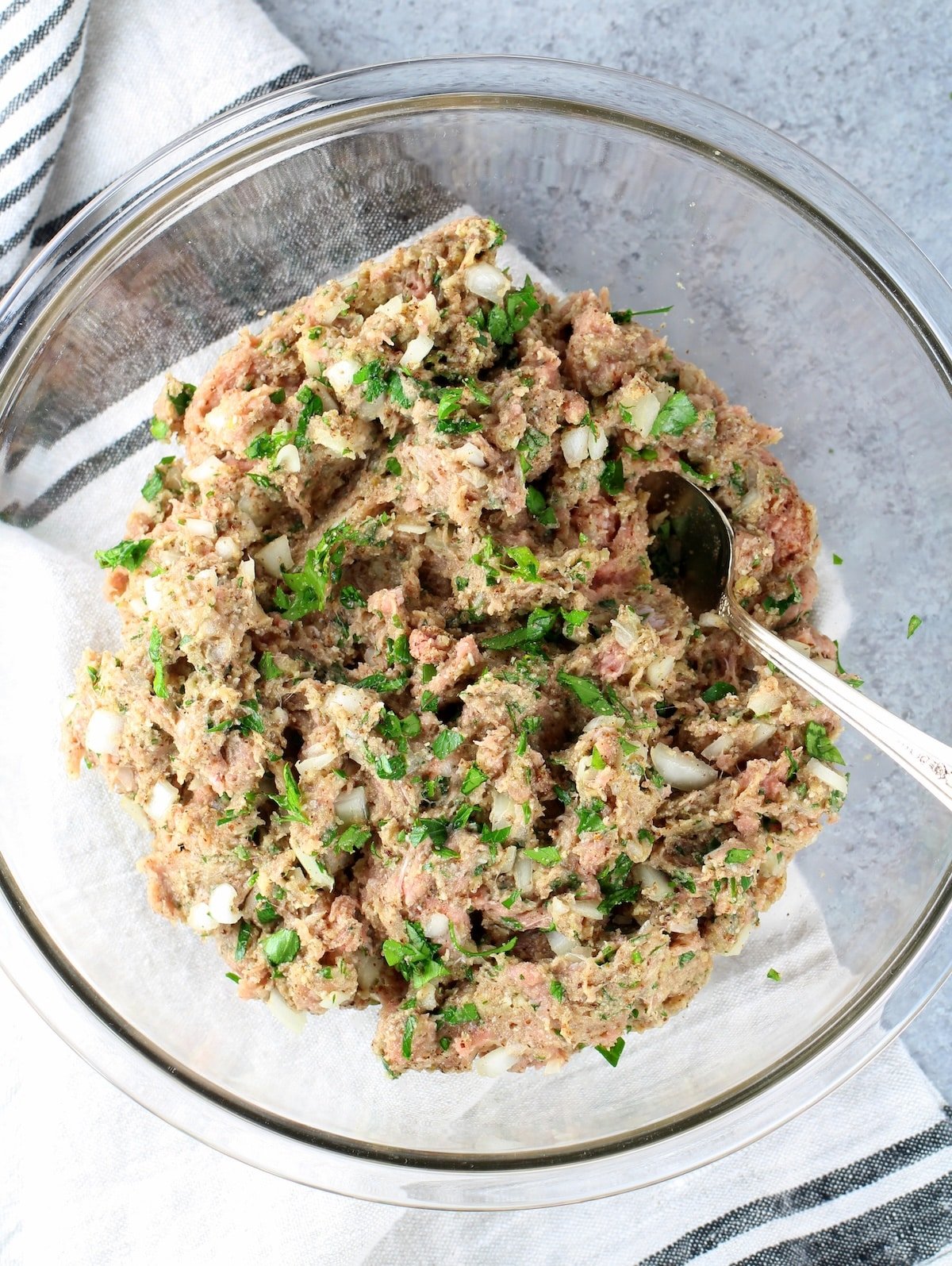 Healthy recipe ingredients all mixed together.