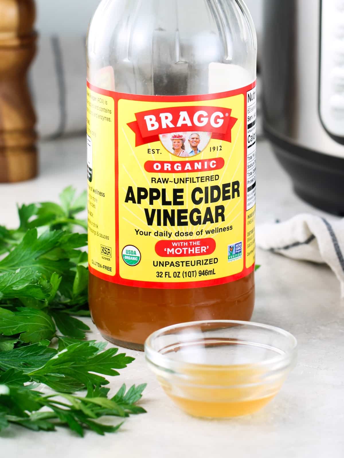 Apple cider vinegar - the secret ingredient for bone broth.